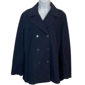 EMMA JAMES Navy Double Breasted Pea Coat